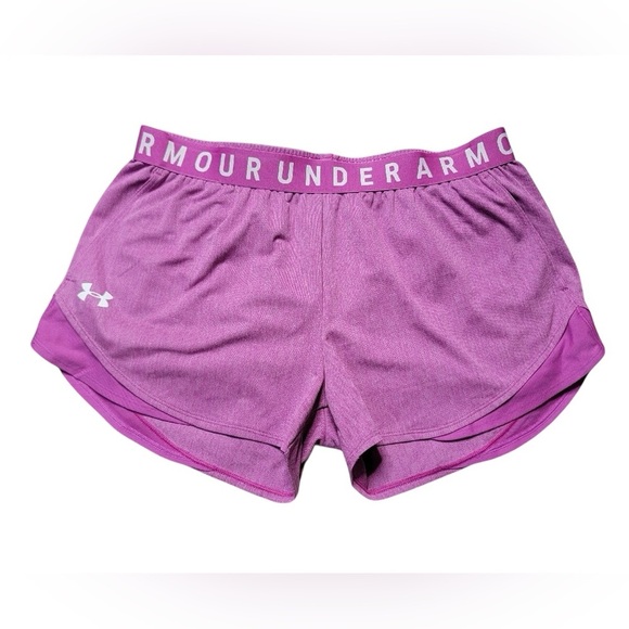 Under Armour Woman’s Medium Pink Athletic Shorts Double-Layer Design - Picture 1 of 5
